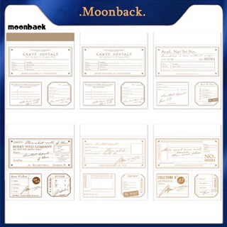 &lt;moonback&gt; แผ่นกระดาษโน้ต ขนาดเล็ก สไตล์เรโทร สําหรับตกแต่งสมุดโน้ต 30 ชิ้น