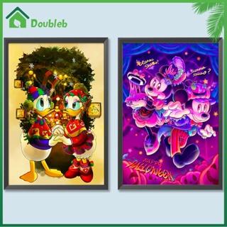 【Doub X ✮】ภาพวาดปักเพชร ทรงกลม ลายมิกกี้เมาส์ 5D DIY สําหรับตกแต่งบ้าน ✮