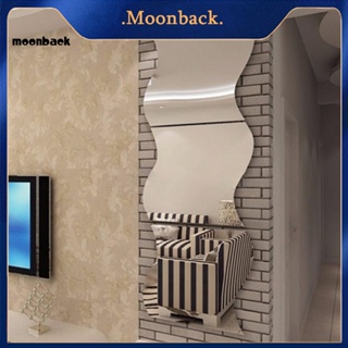 &lt;moonback&gt; สติกเกอร์กระจก 3D ทรงโค้ง 6 ชิ้น สําหรับห้องนั่งเล่น