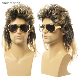 Rten Mullet วิกผมคอสเพลย์ 70s 80s สีดํา สําหรับผู้ชาย