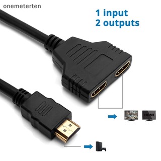 Rten สายเคเบิลอะแดปเตอร์แยก HDMI ตัวผู้ 1080P เป็น HDMI ตัวเมีย 1 เป็น 2 ทาง รองรับทีวีสองเครื่อง