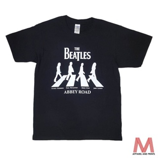 เสื้อยืดแขนสั้นH The Beatles Abbey Road Rockband Rock Band T-Shirt เสื้อยืดคอกลมผ้าฝ้ายS-5XL