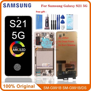 อะไหล่หน้าจอสัมผัส LCD 6.2 นิ้ว สําหรับ Samsung Galaxy S21 G990F G991 Galaxy S21