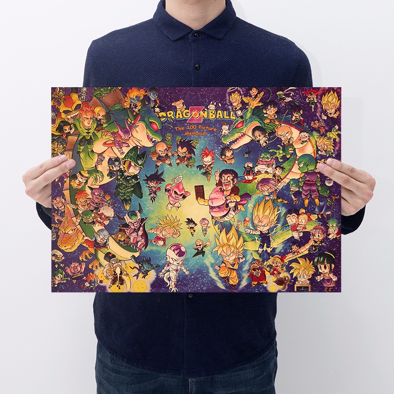 [C039] โปสเตอร์กระดาษคราฟท์ ลายดราก้อนบอล Type B สไตล์เรโทร สําหรับตกแต่งห้องนอน บาร์ คาเฟ่