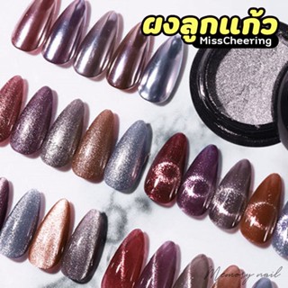 (( ผงตาแมว สีเงิน กระปุก )) Holographic Powder on Nails Laser Silver Glitter Chrome Nail Powder DIP Shimmer Gel Polis...