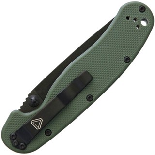 มีดพับ มีดพับ Ontario RAT Model 2 Folding Knife D2 Black Plain Blade, OD Green Nylon Handles (8830OD)