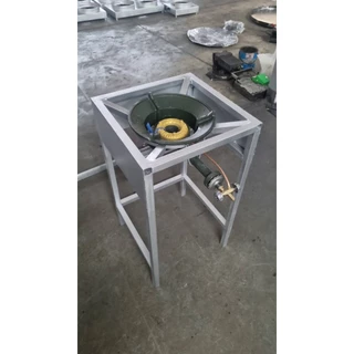 เตาแม่ค้า kb5 พร้อมขาตั้งเตาสูง 40x40x70cm ขาตั้งพร้อมบังลม เตาฟู่ เตาแก๊ส