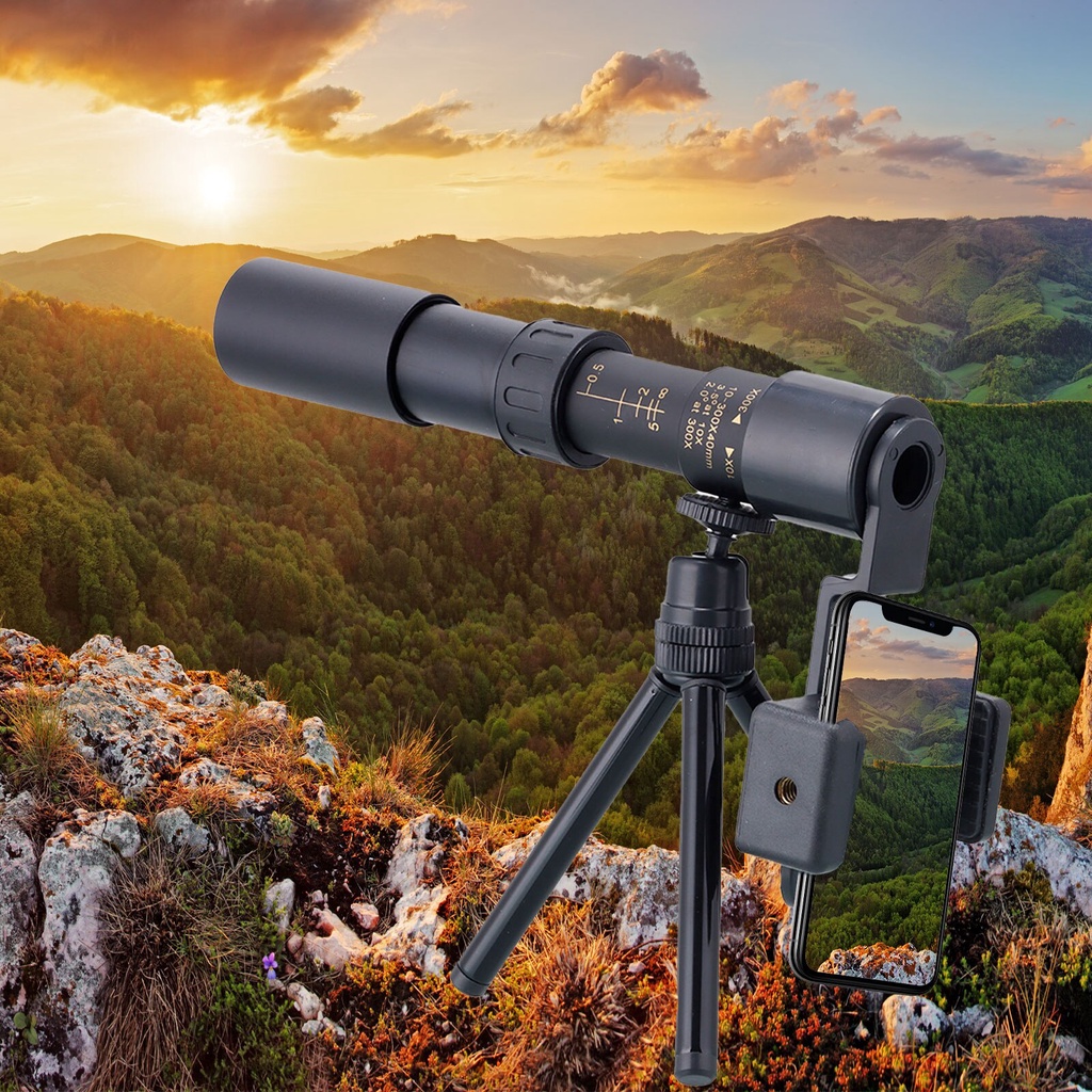 กล้องส่องทางไกล กล้องโทรทรรศน์ ระยะไกล 300x40 กล้องส่องทางไกล ที่มีประสิทธิภาพสูง สําหรับการเดินทาง ตั้งแคมป์ พร้อมมุมมองความละเอียดสูง