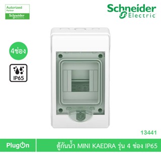 Schneider ตู้กันน้ำ MINI KAEDRA รุ่น 4 ช่อง IP65 รหัสสินค้า 13441 สั่งซื้อได้ที่ร้าน PlugOn