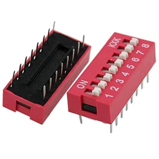 8 Bit DIP Switch สวิตซ์ สวิตซ์เลื่อน สวิตซ์ 8 ช่อง