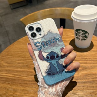 เคสป้องกันโทรศัพท์มือถือ แบบแข็ง ลายการ์ตูนภาพวาดสีน้ํามัน Stitch สําหรับ Iphone 13promax 11promax 12promax 8plus 14promax