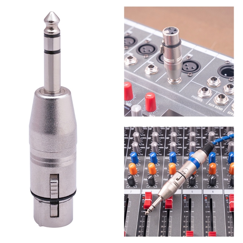 HOMEIU 1 4 TS Stereo to XLR Female Connector Quarter Inch to XLR Adapter for Mic