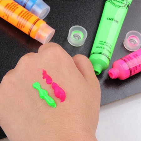 สีเพ้นตัว สีนีออน  สะท้อนแสง สีเรืองแสง บอดี้เพ้นท์ พร้อมส่ง จากไทย เก็บเงินปลายทางได้ - รูปที่ 3