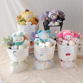 กล่องตุ๊กตายัดไส้ รูปการ์ตูน Sanrio Kuromi Cinnamoroll My Melody น่ารัก ของเล่นสําหรับเด็ก วันวาเลนไทน์