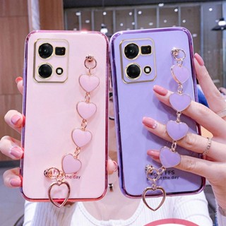 เคสโทรศัพท์ซิลิโคน TPU แบบนิ่ม พร้อมสายคล้อง สําหรับ OPPO Reno 8T 8 8Z 7 7Z 6 6Z 6Pro