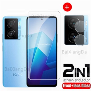 2 in 1 ฟิล์มกระจกนิรภัยกันรอยหน้าจอ สําหรับ Vivo IQOO Z7 X Z7x Z7i Z 7 iqooZ7x 2023