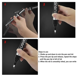 ปากกา Chrome Marker กันน้ํา ขนาดหัว 0.7/1/2/3 มม. สําหรับการ์ด โมเดล โปสเตอร์