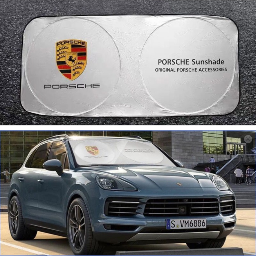 PORSCHE car front windshield sunshade macan Cayenne Cayman taycan 718 Boxster 911 Panamera window he