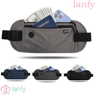 Lanfy กระเป๋าคาดเอว ซ่อนได้ อุปกรณ์ฟิตเนส กระเป๋าเงินที่มองไม่เห็น พาสปอร์ต เข็มขัดเงิน พาสปอร์ต กระเป๋าซ่อนหน้าอก กระเป๋าลําลอง