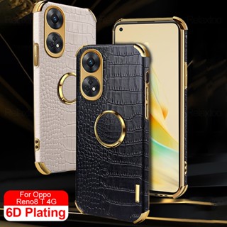 Crocodile Leather pattern Back Cover Phone Protection Case For Oppo Reno8 T reno 8t 4G Realme C55 A17 4G