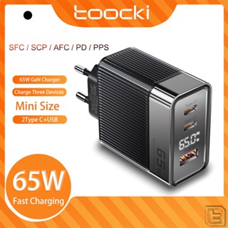 Toocki ที่ชาร์จ USB Type C 65W PD65W พร้อมจอแสดงผลดิจิทัล สําหรับแล็ปท็อป โทรศัพท์มือถือ แท็บเล็ต