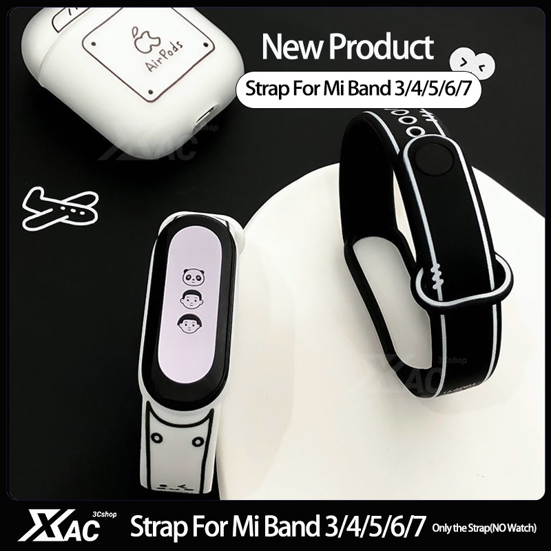 สายนาฬิกาข้อมืออัพเกรด Xiaomi Mi Band 6/5 สีดํา สําหรับ Xiaomi Mi Band 6/5 Xiaomi Mi Band 3/4