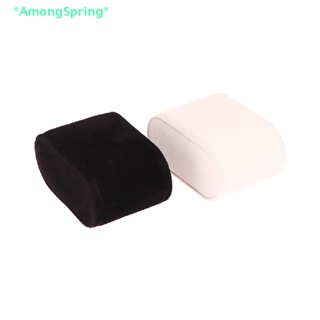 Amongspring&gt; ใหม่ หมอนรองนาฬิกาข้อมือ หนังนิ่ม สีดํา สีเบจ 1 ชิ้น