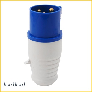 Kool ปลั๊กอุตสาหกรรม 16 แอมป์ 3 Pin 220-250V IP44 2P+E 3 เฟส 16A ทนฝน และแดด