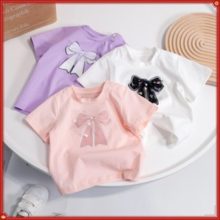 90-140เซนติเมตรใหม่สไตล์สาวฤดูร้อนเกาหลีแขนสั้นเสื้อยืดแฟชั่…