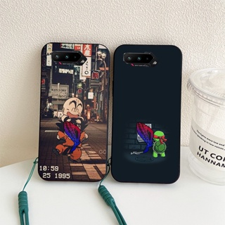 เคสโทรศัพท์มือถือ ลายปิกาจู สติตช์ พร้อมสายคล้อง สําหรับ Asus ROG Phone 5 6 ZS673KS ROG5 Rog6 Pro Phone 2 ZS660KL ROG2 ROG Phone 3 ZS661KS