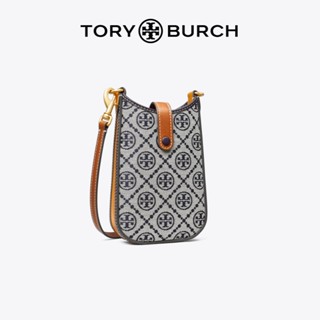 Tory Burch T MONOGRAM กระเป๋าใส่โทรศัพท์มือถือ ลายดาว แฟชั่นสําหรับผู้หญิง