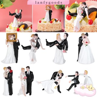 lanf โมเดลตุ๊กตาเจ้าบ่าวเจ้าสาวสําหรับประดับตกแต่งงานปาร์ตี้วันเกิด
