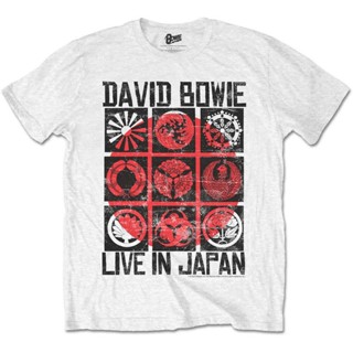 #ถูกสุด David Bowie Live In Giappone  ผู้ชาย เสื้อยืดคอกลม เสื้อแขนสั้น