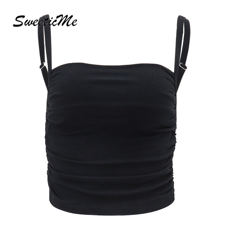 Sweeticme เสื้อกล้าม เปิดหลัง สีพื้น เซ็กซี่ เข้ารูป แฟชั่นใหม่ สําหรับผู้หญิง 2023
