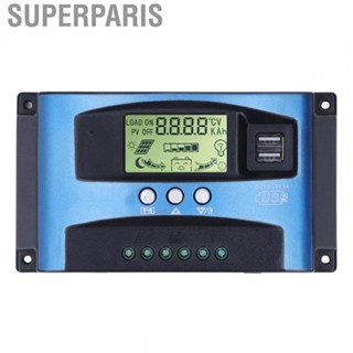 Superparis MPPT Solar Photovoltaic Charging Controller LCD PV Charge Controller 40A 12V 24V