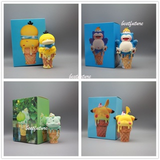 ฟิกเกอร์ Pokemon Series Pikachu Bulbasaur Psyduck Snorlax ของเล่นสําหรับเด็ก