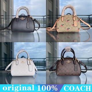 COACH ca591 CA202 cb596 cc427 cc784 Sydney Satchel กระเป๋าถือ/ขนาดเล็กกระเป๋าสะพายไหล่ผู้หญิง/คลาสสิกพิมพ์ลาย