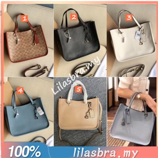 Coach C3889 C3460 Tyler Carryall กระเป๋าสะพายผู้หญิง กระเป๋าถือ ลายคลาสสิค กระเป๋าด้านในมีซิป วัสดุหนังวัว 3889 3460