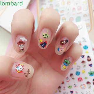 Lombard สติ๊กเกอร์ลายการ์ตูนหมี 3D Diy สําหรับติดตกแต่งเล็บ