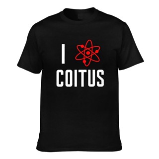 GILDAN เสื้อยืด ผ้าฝ้าย พิมพ์ลาย Big Bang Theory I Atom Coitus คุณภาพดี