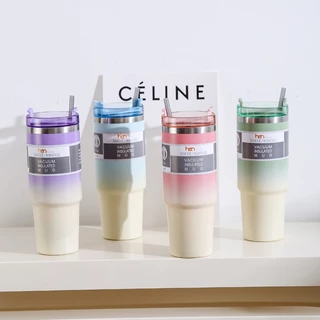 HAN แก้วเก็บความเย็น สเตนเลสแท้ ขนาด 30 ออนซ์900ml แถมหลอดมาในตัว พร้อมส่งจากไทย สินค้าจริง