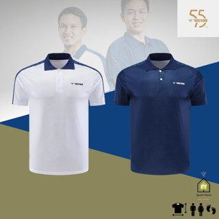 เสื้อโปโลแขนสั้น ลายทีมชาติแบดมินตัน Victor ครบรอบ 55 ปี 2023 สําหรับผู้ชาย และผู้หญิง