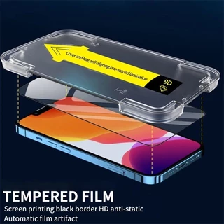 คลิกเดียวติดตั้งตัวป้องกันหน้าจอสำหรับ iPhone 11 12 16 13 17 Pro Max Air XR 15 13 X XS 7 8 Plus Mini SE HD กระจกนิรภัย