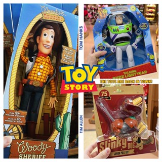 ของเล่นฟิกเกอร์ Toy Story 4 Talking Woody&amp;Jessie Buzz Lightyear Slinky Doy สําหรับเด็ก