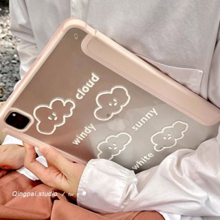 ใหม่ เคสแม่เหล็ก ลายก้อนเมฆ สไตล์เกาหลี พร้อมช่องใส่ปากกา สําหรับ iPad Pro2021 Air3 4 5 2022 Mini6 Apple Ipad10