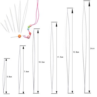 เข็มลูกปัด แบบนิ่ม คุณภาพสูง สําหรับทําเครื่องประดับ DIY จํานวน 5 ชิ้น ต่อถุง