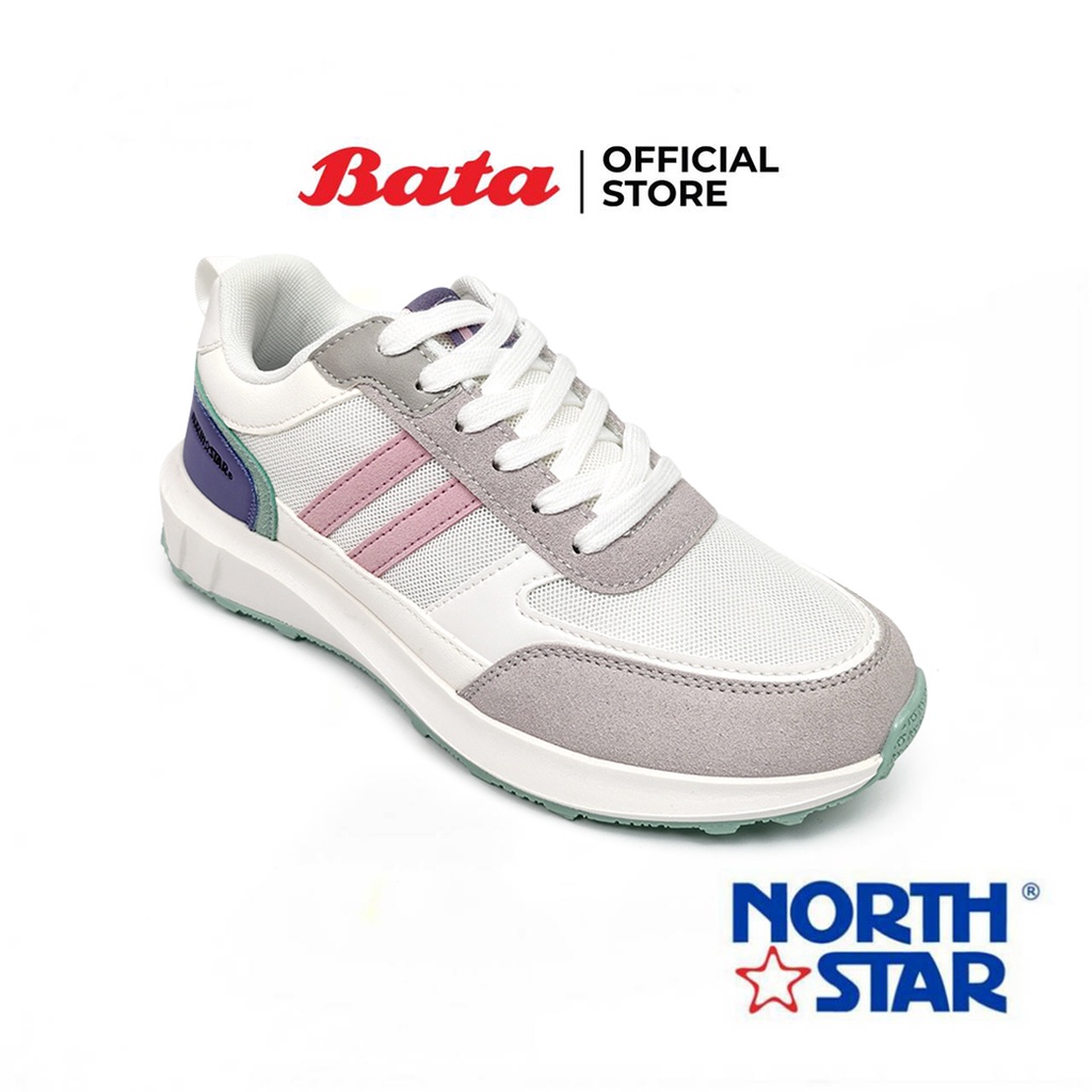Bata บาจา ยี่ห้อ North Star รองเท้าผ้าใบแบบผูกเชือก รองเท้าผ้าใบแฟชั่น สนีกเกอร์ สำหรับผู้หญิง รุ่น LONDON สีขาว 5391177 สีดำ 5396177