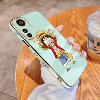 เคสโทรศัพท์มือถือ แบบนิ่ม ลายการ์ตูนลูฟี่ ขอบสี่เหลี่ยม หรูหรา สําหรับ Xiaomi Mi 13 Pro 12 Lite 12T Pro 11T 11 Lite 5G NE