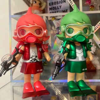 【ของแท้】POPMART Bandai ตุ๊กตาฟิกเกอร์กันดั้ม MOLLY &amp; ZAGU MOLLY