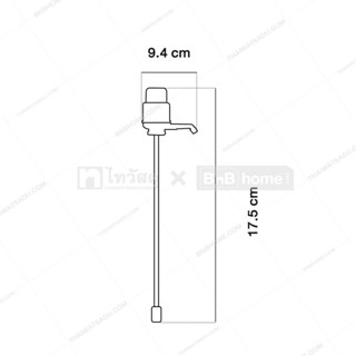 เครื่องใช้ในบ้าน KASSA HOME ที่ปั๊มน้ำดื่มแบบมือกด รุ่น water pump G-1 ขนาด 94 x 170.5 มม. สีเทา